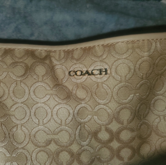Coach Madison Op Art Pearlescent Fabric Carryall Shoulder Bag 30681 - Picture 9 of 16